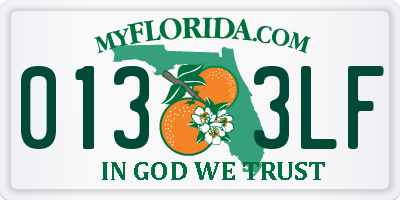 FL license plate 0133LF