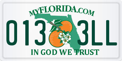FL license plate 0133LL
