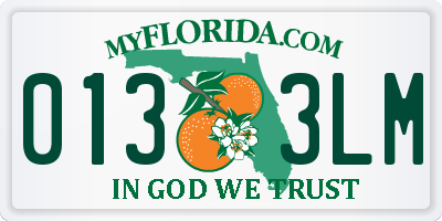 FL license plate 0133LM