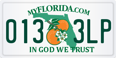 FL license plate 0133LP
