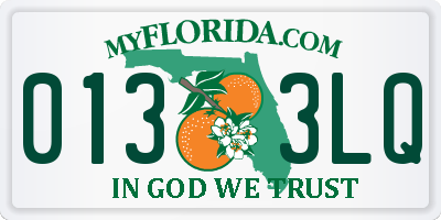 FL license plate 0133LQ