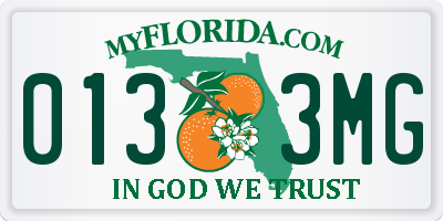 FL license plate 0133MG