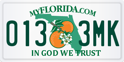 FL license plate 0133MK