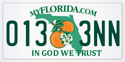 FL license plate 0133NN