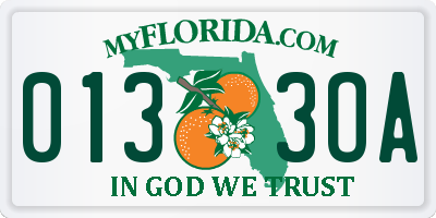 FL license plate 0133OA