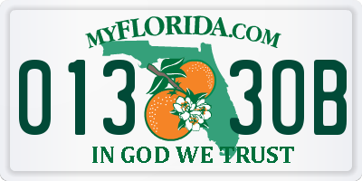 FL license plate 0133OB