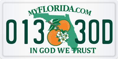 FL license plate 0133OD