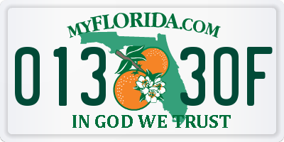 FL license plate 0133OF