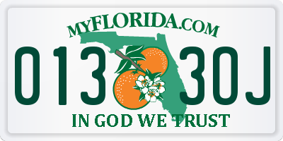 FL license plate 0133OJ
