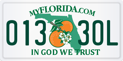 FL license plate 0133OL