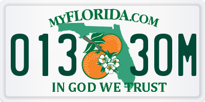 FL license plate 0133OM