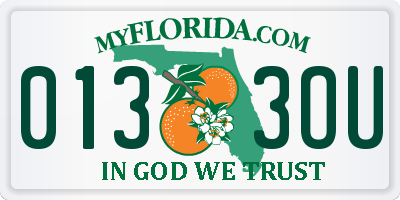 FL license plate 0133OU
