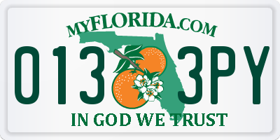 FL license plate 0133PY
