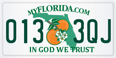 FL license plate 0133QJ