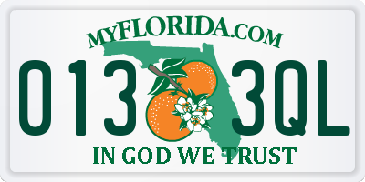 FL license plate 0133QL