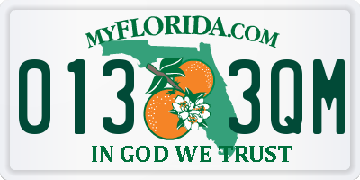FL license plate 0133QM