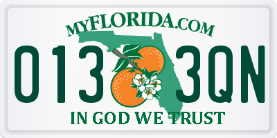 FL license plate 0133QN