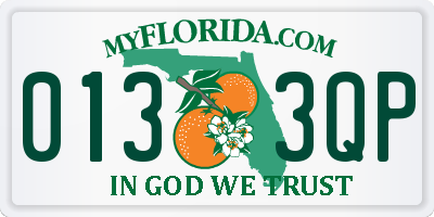 FL license plate 0133QP