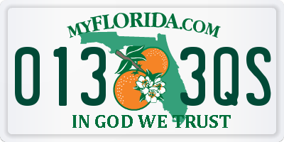 FL license plate 0133QS