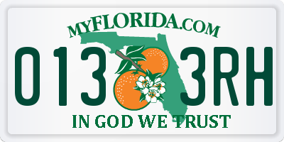FL license plate 0133RH