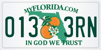 FL license plate 0133RN