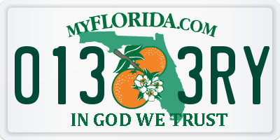 FL license plate 0133RY