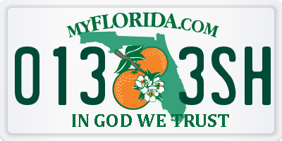 FL license plate 0133SH