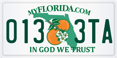 FL license plate 0133TA
