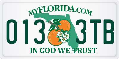 FL license plate 0133TB
