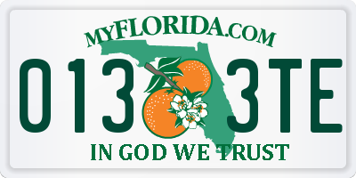 FL license plate 0133TE
