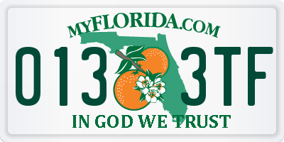 FL license plate 0133TF