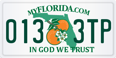 FL license plate 0133TP