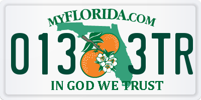 FL license plate 0133TR