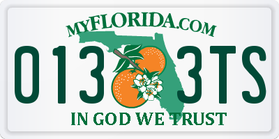 FL license plate 0133TS