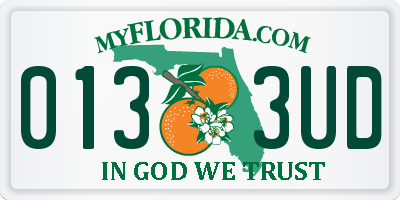 FL license plate 0133UD