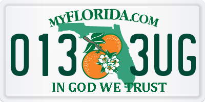 FL license plate 0133UG