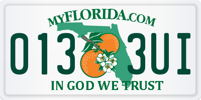 FL license plate 0133UI