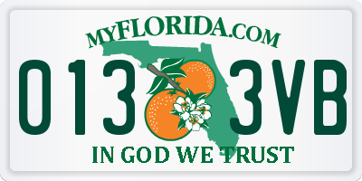 FL license plate 0133VB