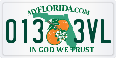 FL license plate 0133VL