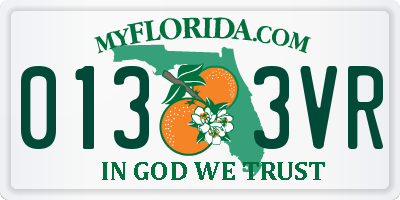FL license plate 0133VR