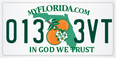 FL license plate 0133VT