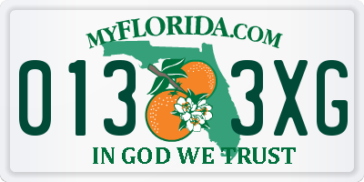 FL license plate 0133XG