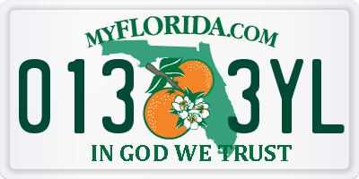 FL license plate 0133YL