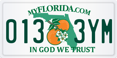 FL license plate 0133YM