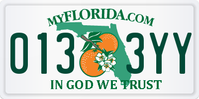 FL license plate 0133YY