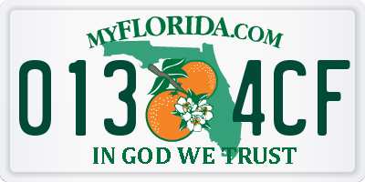 FL license plate 0134CF