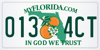FL license plate 0134CT