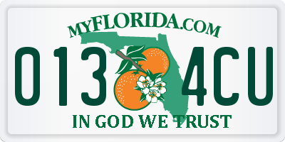 FL license plate 0134CU