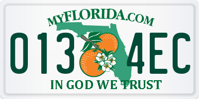 FL license plate 0134EC