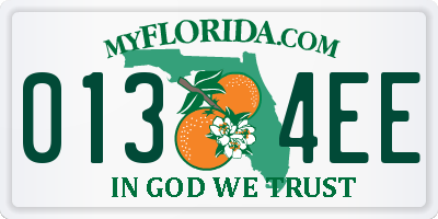 FL license plate 0134EE